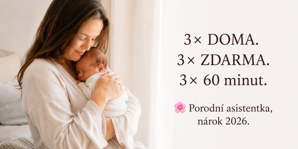 Tři návštěvy porodní asistentky doma zdarma — co Ti pomůžou a jak se na ně připravit