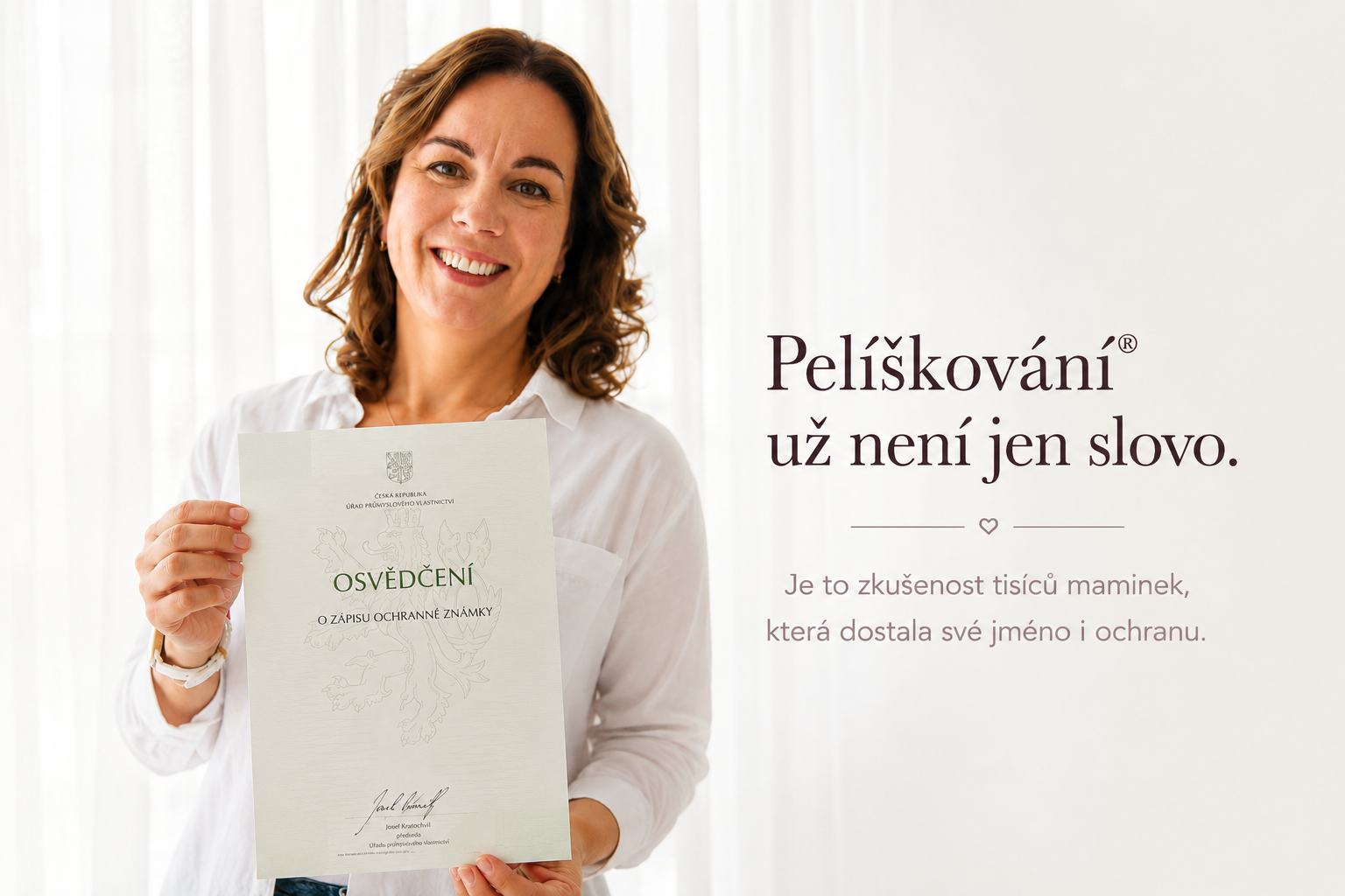  Pelíškování® je teď oficiálně chráněná značka — a co to znamená pro Tebe a Tvoje miminko